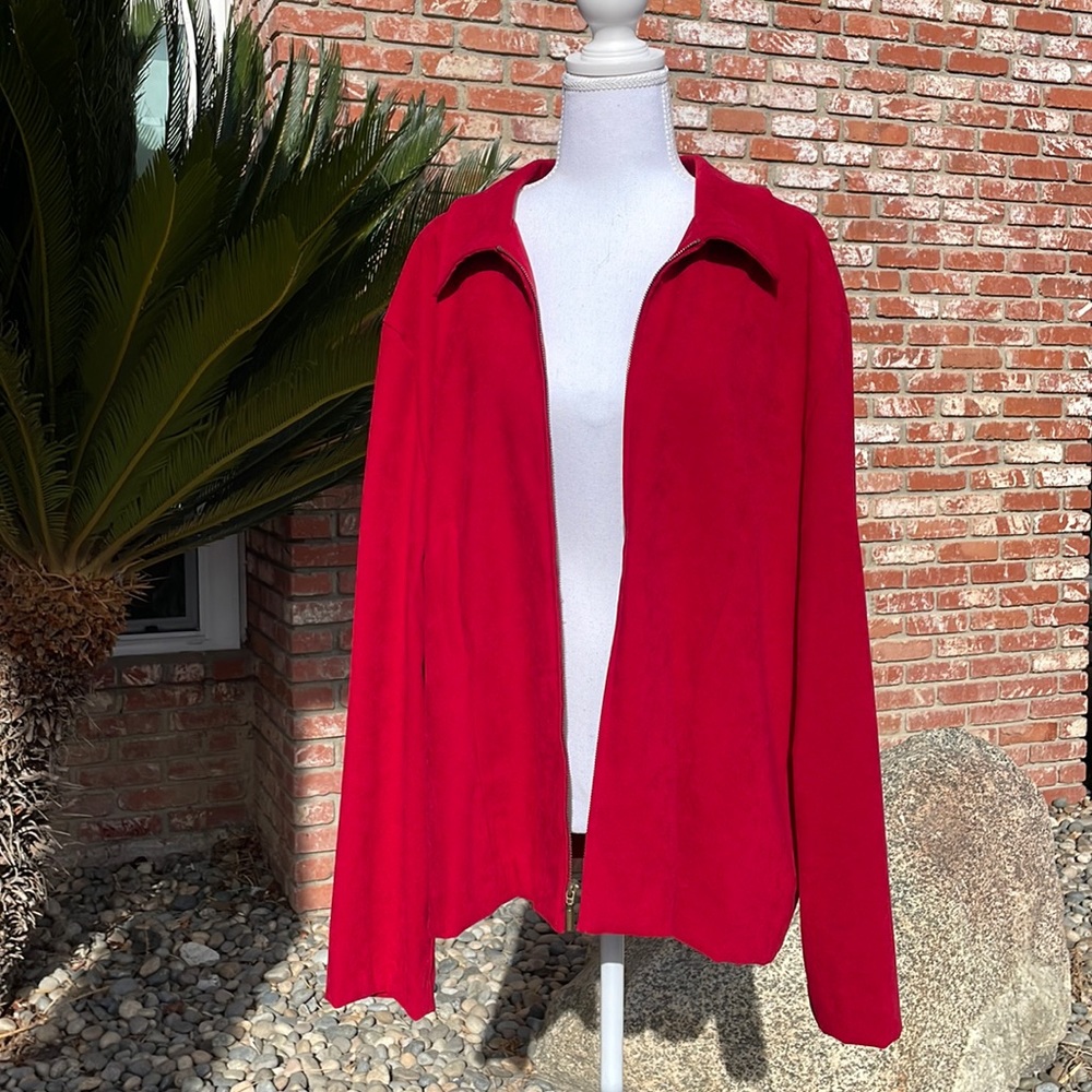 Red Women's Zip-Front Jacket
